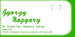 gyorgy magyary business card